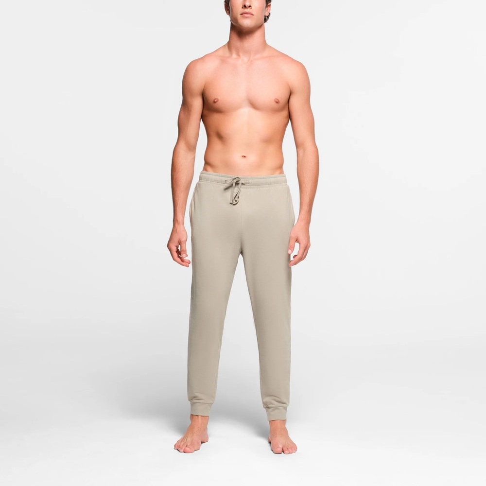 NWT SKIMS Men’s Jersey Lounge Joggers Shale XL Shale Midweight Stretch Cotton
